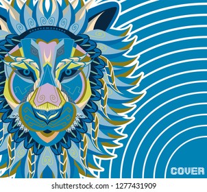 Colorful Lion Vector Illustration - Vector 
