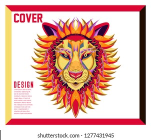 Colorful Lion Vector Illustration - Vector 