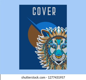 Colorful Lion Vector Illustration - Vector 