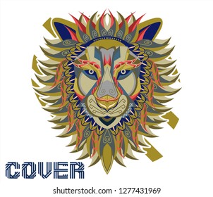 Colorful Lion Vector Illustration - Vector 