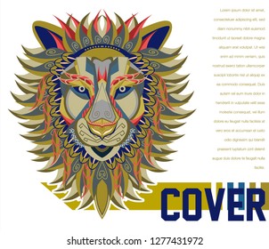 Colorful Lion Vector Illustration - Vector 