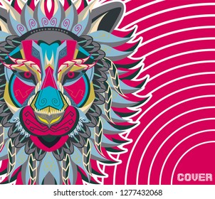 Colorful Lion Vector Illustration - Vector 