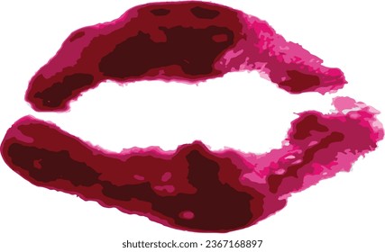 Colorful Lip print on a background vector