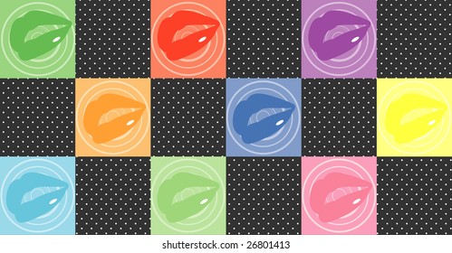 colorful lips.