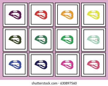 colorful lips
