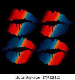 Colorful Lips Illustration Vector design