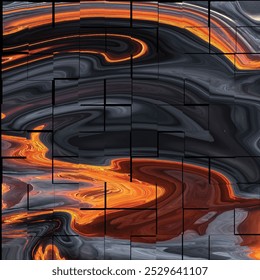 Colorful liquefied paint abstract background with flowing oil textures, vibrant modern design, creative liquid art, glowing movement, and ornate artistic illustration