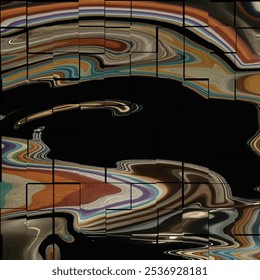 Colorful liquefied paint abstract background with flowing oil textures, vibrant modern design, creative liquid art, glowing movement, and ornate artistic illustration