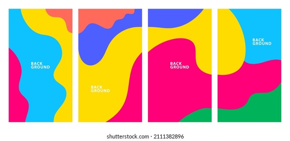 Colorful liquid abstract background pattern for social media template