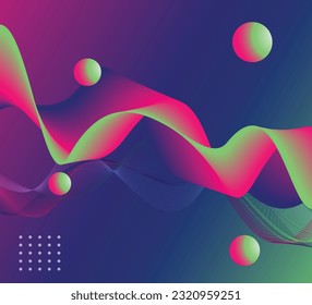 Fondo de gradiente abstracto líquido colorido, ondas vectoriales de color neón para diseños web, Banner, Folletos, Plantillas