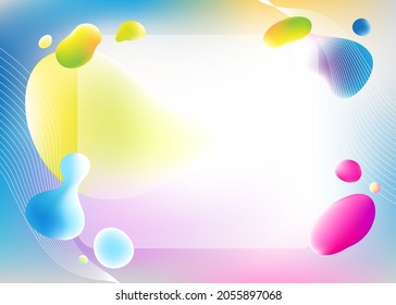 Colorful liquid background with blank space, fluid gradient background