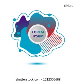 colorful liquid background, with a circle in the middle for text . isolated white. vector.  design background