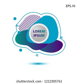 colorful liquid background, with a circle in the middle for text . isolated white. vector.  design background