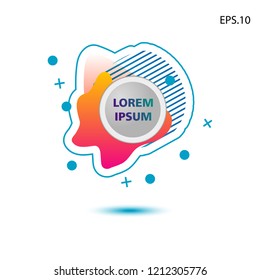 colorful liquid background, with a circle in the middle for text . isolated white. vector.  design background
