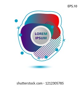 colorful liquid background, with a circle in the middle for text . isolated white. vector.  design background