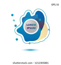 colorful liquid background, with a circle in the middle for text . isolated white. vector.  design background
