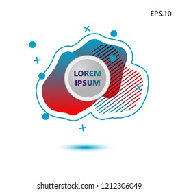 colorful liquid background, with a circle in the middle for text . isolated white. vector.  design background