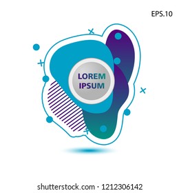 colorful liquid background, with a circle in the middle for text . isolated white. vector.  design background