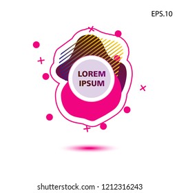 colorful liquid background, with a circle in the middle for text . isolated white. vector.  design background