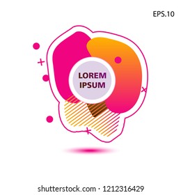 colorful liquid background, with a circle in the middle for text . isolated white. vector.  design background