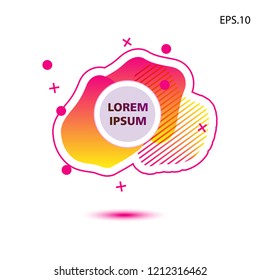 colorful liquid background, with a circle in the middle for text . isolated white. vector.  design background