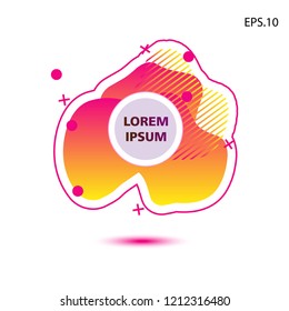 colorful liquid background, with a circle in the middle for text . isolated white. vector.  design background