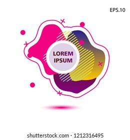 colorful liquid background, with a circle in the middle for text . isolated white. vector.  design background