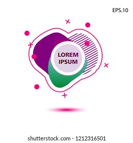 colorful liquid background, with a circle in the middle for text . isolated white. vector.  design background