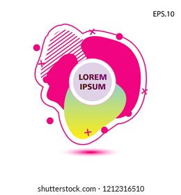 colorful liquid background, with a circle in the middle for text . isolated white. vector.  design background