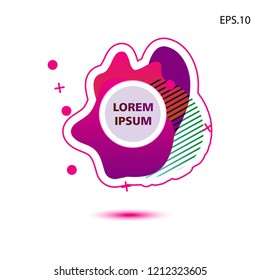 colorful liquid background, with a circle in the middle for text . isolated white. vector.  design background