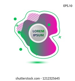 colorful liquid background, with a circle in the middle for text . isolated white. vector.  design background