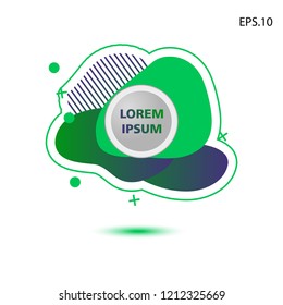 colorful liquid background, with a circle in the middle for text . isolated white. vector.  design background