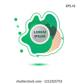colorful liquid background, with a circle in the middle for text . isolated white. vector.  design background