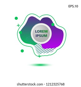 colorful liquid background, with a circle in the middle for text . isolated white. vector.  design background
