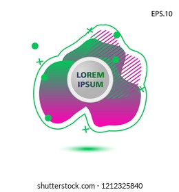 colorful liquid background, with a circle in the middle for text . isolated white. vector.  design background
