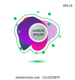 colorful liquid background, with a circle in the middle for text . isolated white. vector.  design background