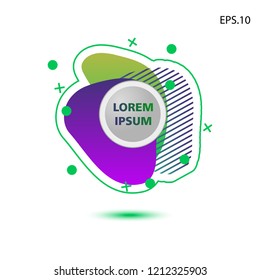colorful liquid background, with a circle in the middle for text . isolated white. vector.  design background