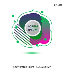 colorful liquid background, with a circle in the middle for text . isolated white. vector.  design background