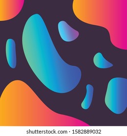 Colorful Liquid Background Design Illustration.