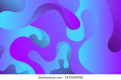 Colorful liquid background with gradient template. Gradient fluid background template illustration