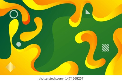 Colorful liquid background with gradient template. Gradient fluid background template illustration
