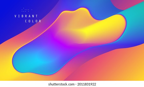 Colorful Liquid background. Modern abstract banner. Vector graphic