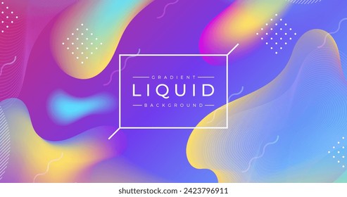 Diseño del vector de fondo líquido colorido en los pasos 10