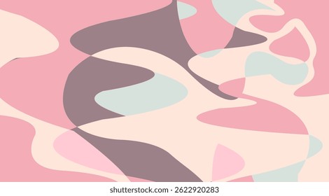 Vector de fondo líquido colorido. Diseño minimalista en color pastel.