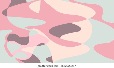 Vector de fondo líquido colorido. Diseño minimalista en color pastel.