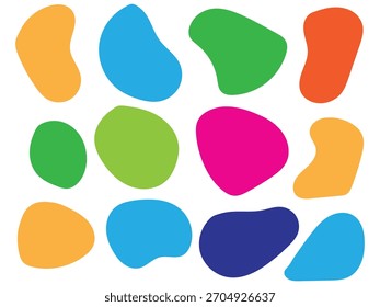 Colorful liquid blob shadows random shapes icon vector. cube drops shapes blob symbol. vector illustration.