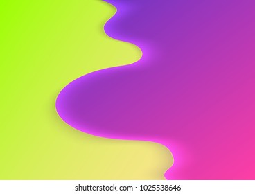 Colorful liquid composition with shady overflows
