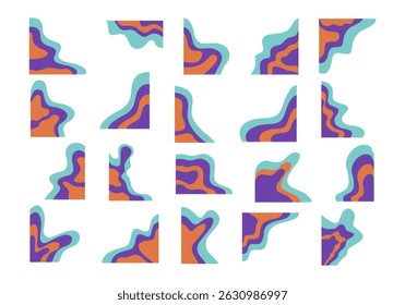 Colorful Liquid Corner Frame Element