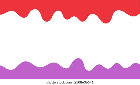 Farbige Flüssigkeitstropfen und -platten auf weißem Hintergrund. Sweet and Gooey Melted Candy Illustration. Abstrakte fluide Formen und Muster. Tropfende Farben und Tintentexturen. Flüssigkeit Flüssigkeit Spaß Hintergrund.