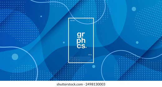 Colorful liquid fluid abstract 3D background with blue gradient color combination. Soft color and overlay lines on background. Eps10 vector